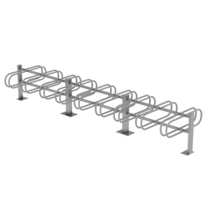Stojak  rowerowy aluminiowy na 18 stanowisk (kod:3060/18P/A/PW)