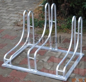 Stojak rowerowy  bocian stalowy ocynkowany na 3 stanowiska (kod:3033/3/S/P)