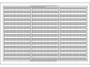 Moduł ściany bocznej lub tylnej wysokość 2000 mm szerokość 3000 mm wypełnienie deski iglaste