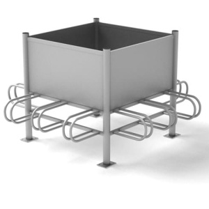 Stojak  rowerowy aluminiowy na 12 stanowisk (kod:3060/12CR/A/PW)